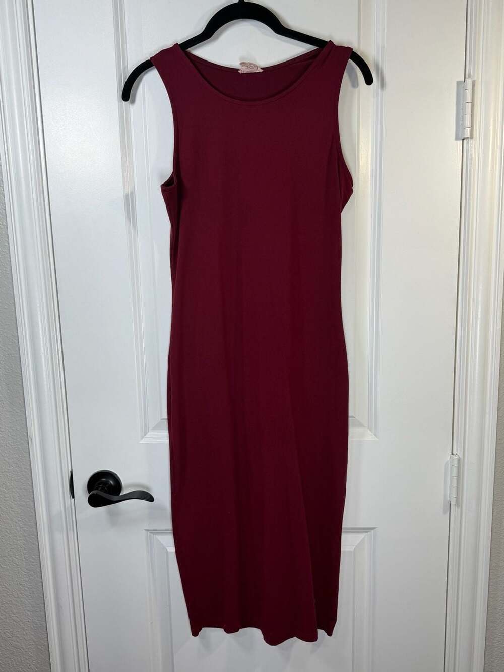 Yelete Burgundy Sleeveless Scoop Neck Midi Dress Size M - Picture 4 of 6